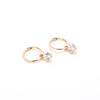 LUNNE 14k Signity Drop One-Touch Earrings (14k Gold) #E05