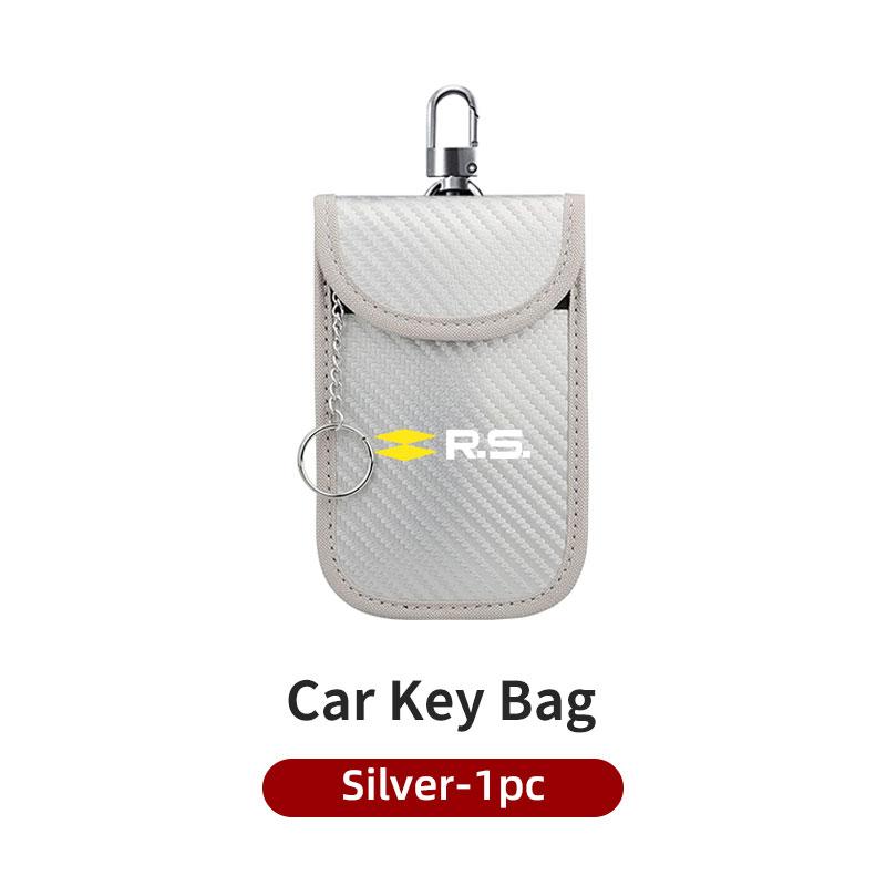 Carbon Key Wallet Car Key Bag Multi Function Storage Case For Renault RS Clio Scenic Logan Megane Koleos Sandero Safrane R555