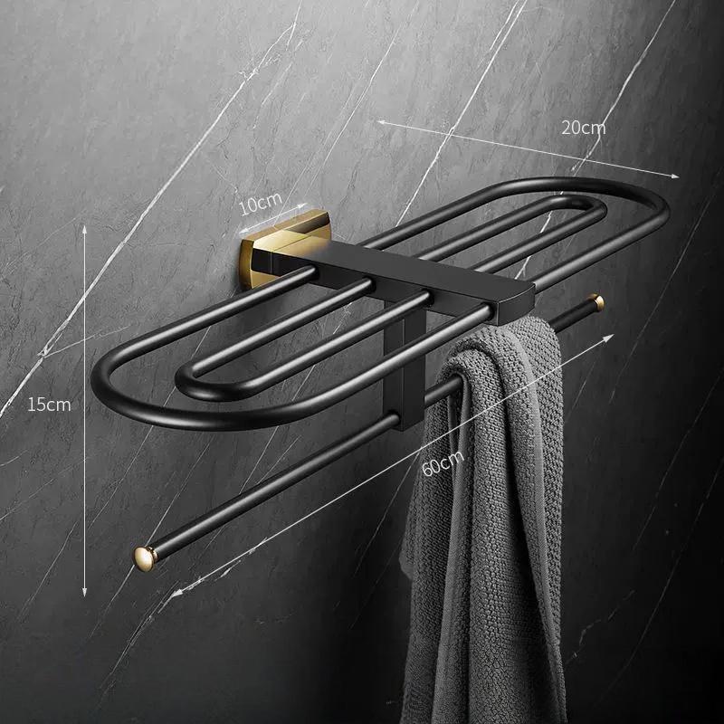 Brass Bathroom Accessories Brushed Gold Bathroom Shelf,Towel Rack,Towel Hanger Paper holder,Toilet Brush Holder Bath Hardware