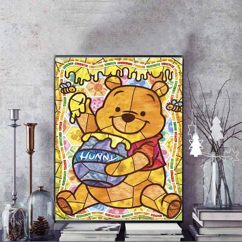 Disney Diamond Painting Winnie The Pooh Healing Art Painting Cartoon Diamond Painting Full Diamond Cross Stitch DIY Gift, Home Decoration