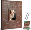 Wedding Guest Book Wooden Signature Frame - Bride & Groom's Souvenir Wall Hanging Gift