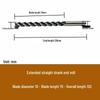High-Speed Steel Extended Straight Shank Three-Flute End Mill, 2.5-10mm, White Steel