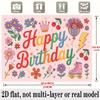 Cute Birthday Banner, Photo Backdrop Wall Decor for Party