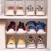 1pc Acrylic Children's Shoe Organizer, 4-compartment Transparent Shoe Rack,baby Shoe Dispenser Shelf, for Various Room Types