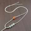 Hand-Woven Adjustable Hetian Jade Pendant Necklace for Women
