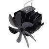 Wood Stove Fan for Magnet Pipe Non Electric Heat Powered Aluminum Alloy Burning Fireplace Gas Burner Thermal Fan