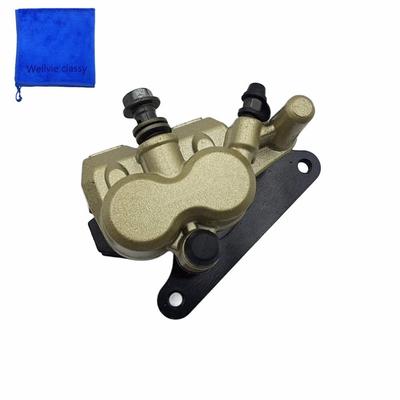 Wellvie Classy Brake Calipers for Honda Grom Monkey MSX125 Includes Brake Pads and Bleeder Motorcycle Tire Calipers 2-Pot JC61, NSR50, NS-1, Gorilla,