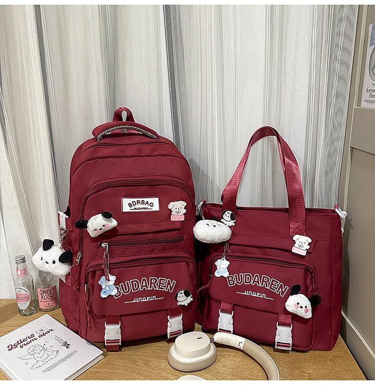 Schoolbag Korean version ins new high-value, fresh and sweet make-up bag, light travel and large-capacity backpack for junior high school students