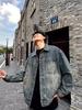 Men's Retro Washed Denim Jacket - Trendy, Distressed, Loose Fit Casual Wear