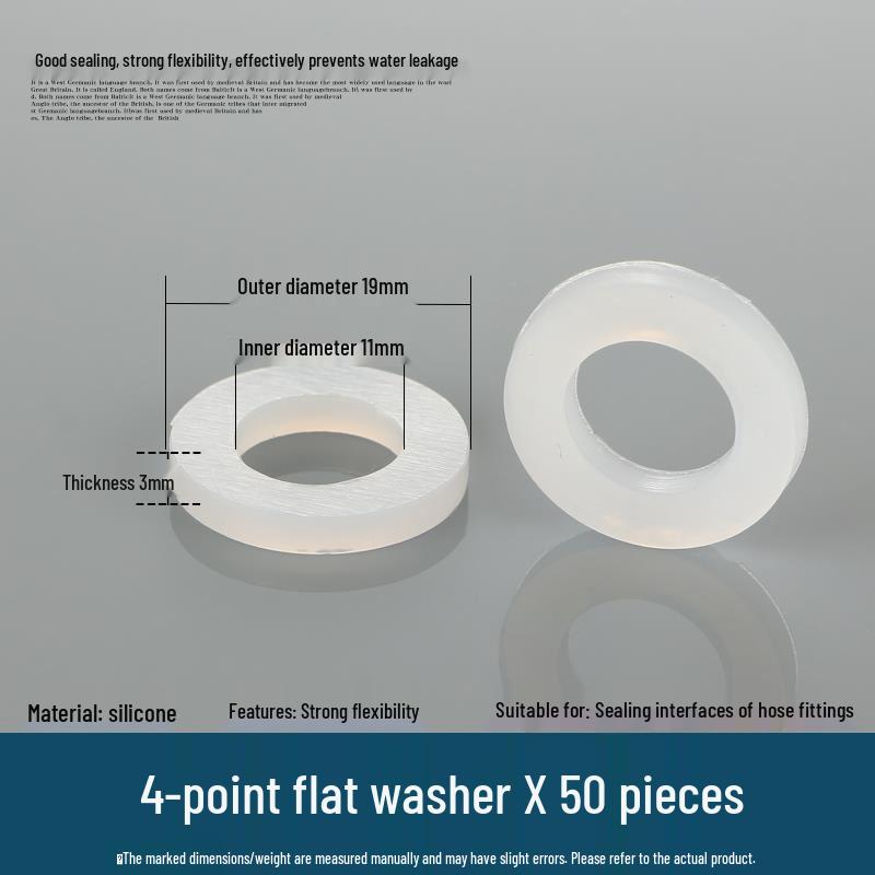 Silicone Rubber Gasket for Water Heater Inlet Pipe: Flat Washer & Corrugated Pad