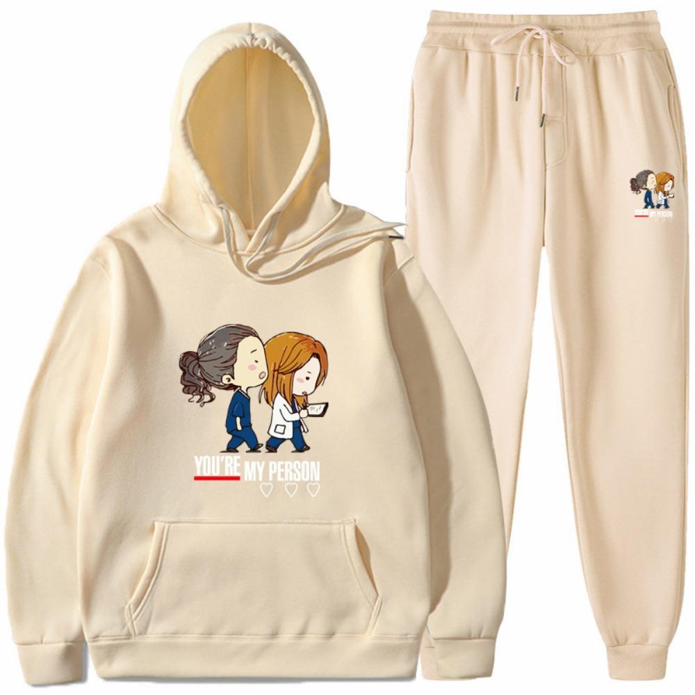 

Foreign Trade Internship Doctor Grey Print Men s and Women s Hooded Sweatshirt Set with Fleece Hoodie Autumn and Winter Sportswear XXXL