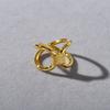 Niche Design Blogger Double-Layer Knotted Ring Simple And Fashionable Personality Unique Trend Light Luxury Ring