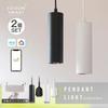 [Amazon Alexa Compatible] Edison Smart Pendant Light (for Ceiling MountsBlack) x 2 Set, Dedicated Remote Control Compatible, Integrated LED,