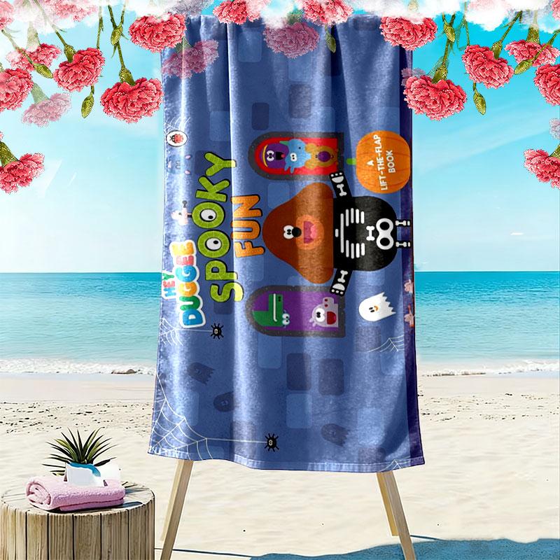 Hey Duggee Print Beach Towel, Large Soft Quick Dry Towel for Beach Camping Swimming