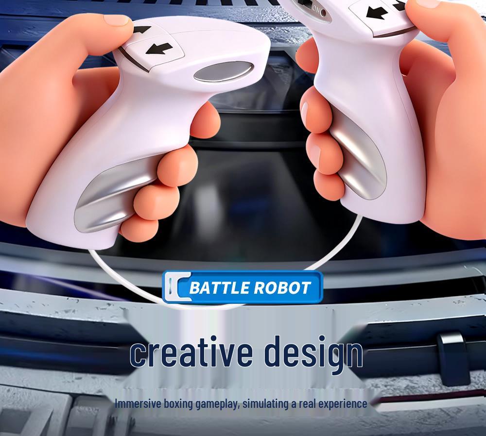 Cross-Border 2.4G Large Boxing Battle Remote Control Robot - Dual Player Kids' Fighting Toy for Parent-Child Interaction