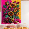 Sunflower Mug Tapestry Vibrant Floral Wall Art for Bedroom or Living Room Large Decorative Hanging Add Bright Colors