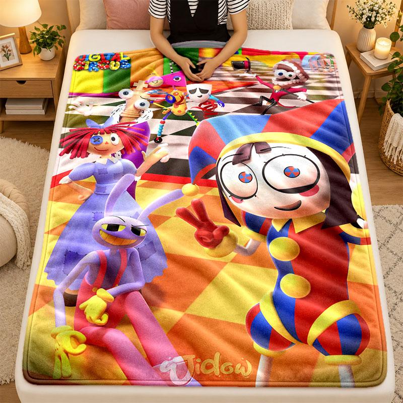 Coperta di Flanella The Amazing Digital Circus Coperta Calda Morbida per Divano Letto Soggiorno