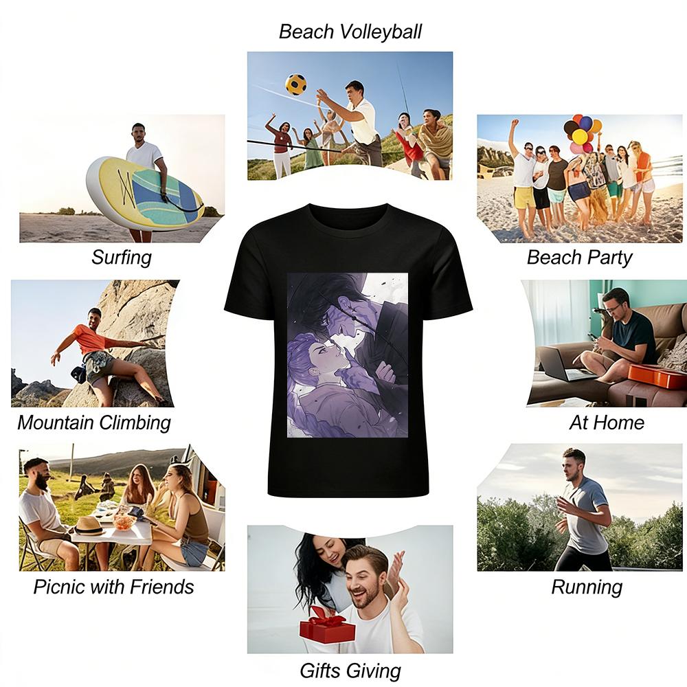 Jujutsu Kaisen Sukuna & Fushiguro Megumi Anime Print T-shirt Casual Loose Top For Fans Pure cotton T-shirt
