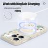 Magnetic For Magsafe Black-white Flower Case For iPhone 16 Pro Max Coque iPhone 15 Pro Max 14 13 11 17 Built-in Metal Plate Case