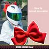 Helmet Accessories Bow Ribbon Decoration Double-layer Strong Fixation Cute Bowknot Accessories For Electric Motorcycle
