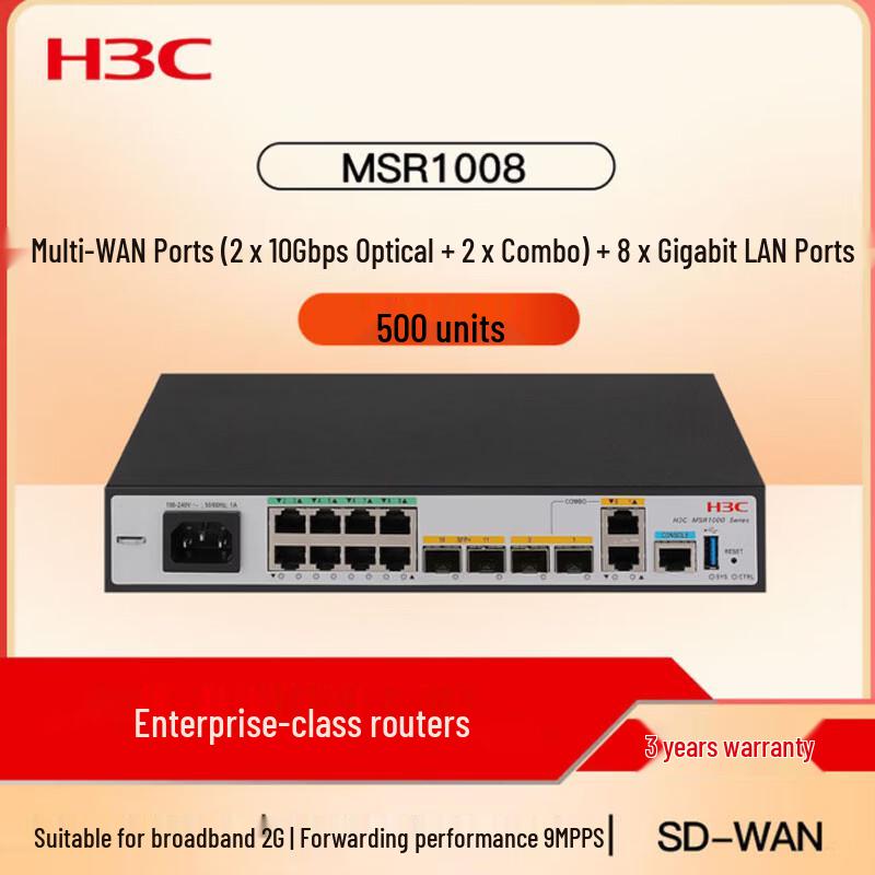 H3C MSR1008 Multi-Service Router with Internet Behavior Management