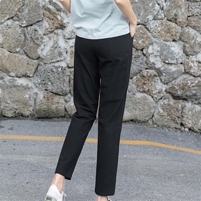 Spring and Autumn Ladies Casual Pants Harem Pants Loose Nine-point High Quality Women's Pants Thin Straight Drawstring Suit Pants