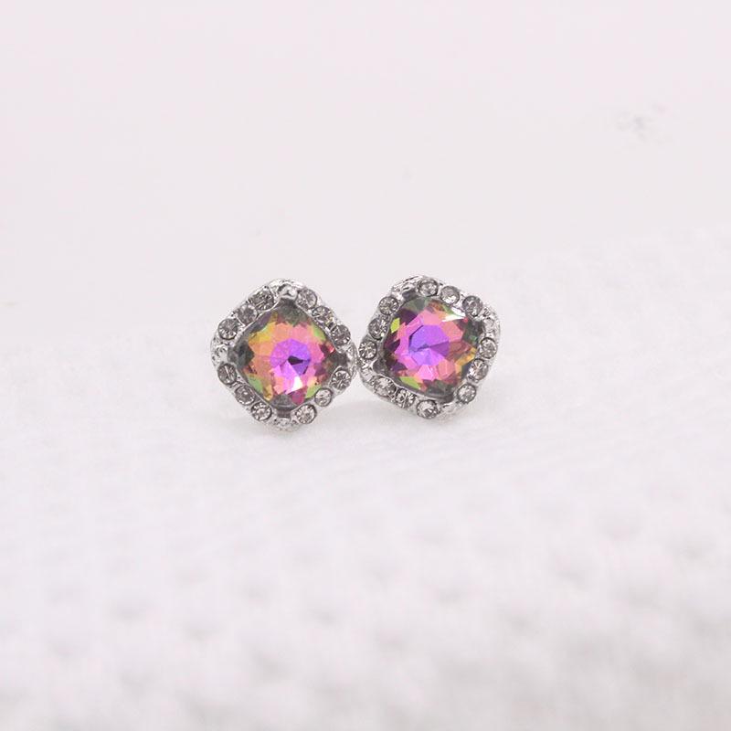 2022 European & American Square Rhinestone Stud Earrings