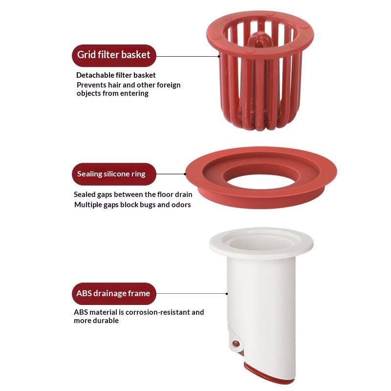 Universal Fast Drainage Floor Drain Core Anti Odor Floor Strainer Plug Bathroom Sewer Seal Leak Floor Shower Drain Stopper