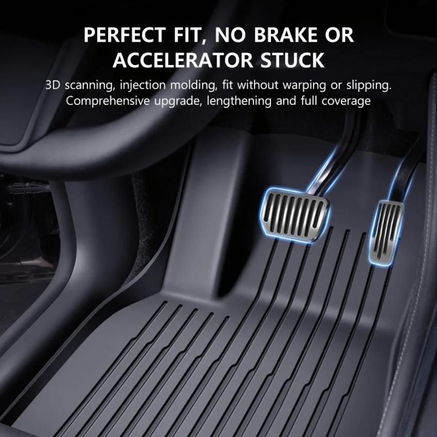 Floor Liners and Seat Back Pads for New Tesla Model Y Juniper 2025 All-Weather Waterproof TPE Trunk Mats Foot Mats Car Part
