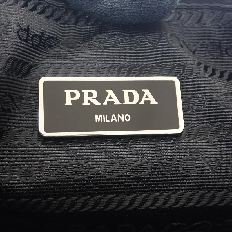 Prada 1BH046 Bolsa de Ombro preto/NERO Nylon/couro Mulheres