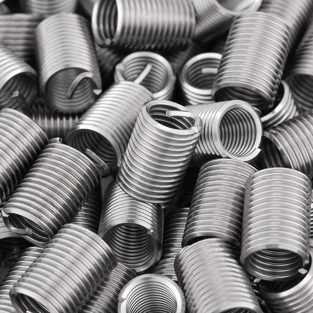100 Pcs 304 Stainless Steel Wire Screw Sleeve Thread Repair Kit M10*1.5 2.5D
