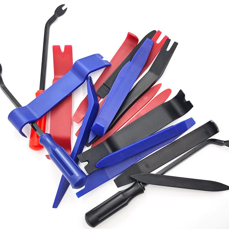 Car Audio & Interior Trim Removal Tool Set - 5 Plastic Pry Bars & 6 Clip Removal Screwdrivers