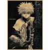 Retro Kraft Paper Wall Poster: Hunter X Hunter Japanese Anime Art for Bar & Cafe Decor