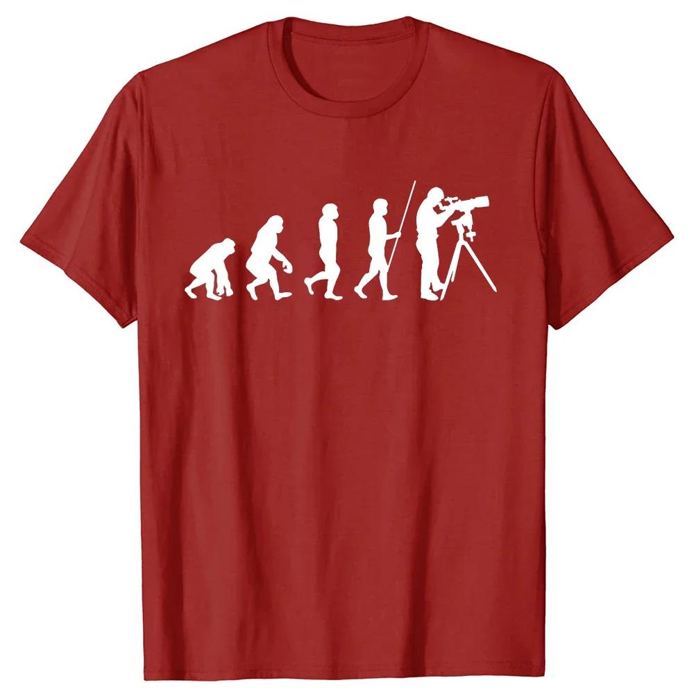 Astronomer Evolution T-Shirt Funny Astronomy Cool Gift Cotton Men's T Shirts Simple Style Tops T Shirt Casual Short Sleeve