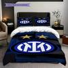 Biancheria da letto Colori Stelle Emblema Inter (1 * copripiumino + 2 * federa, senza nucleo) Copripiumino e federa 2D piatti, morbidi e confortevoli
