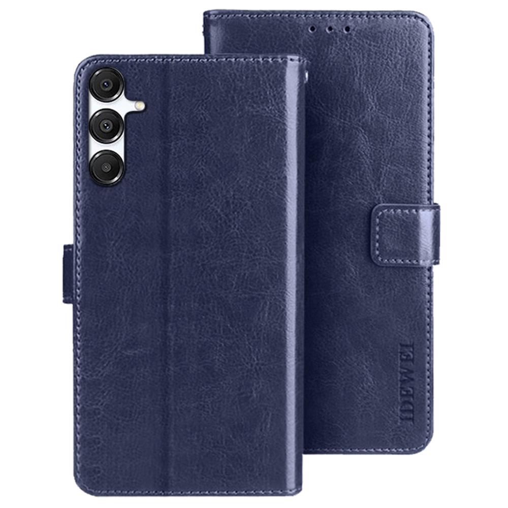

For Samsung Galaxy A16 4G/5G Stand Case Crazy Horse Texture Leather Phone Cover Dark Blue