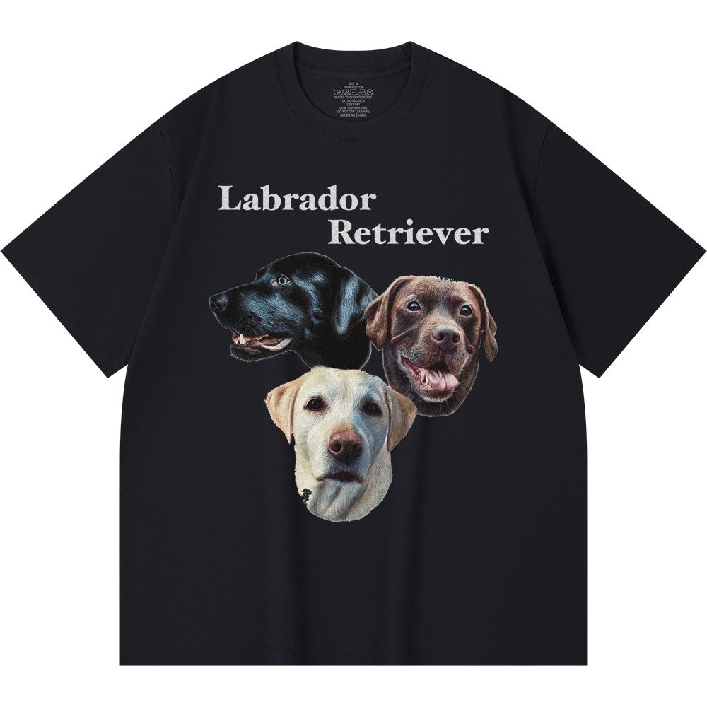 Tricou 230GSM 100% Bumbac cu Imprimeu Labrador Retriever Tricouri Amuzante Stil Harajuku Bumbac Pieptănat