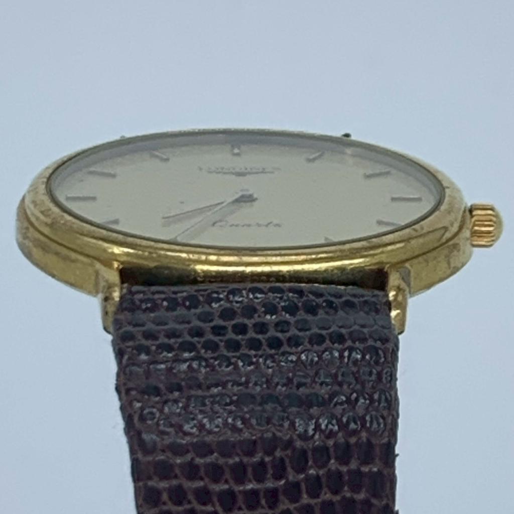 New Batteries Working Good LONGINES Grand Classic L4.637.2 Quartz QZ Battery Powered Men's Watch Champagne Gold Dial Stainless Steel 2-hand Cleaned