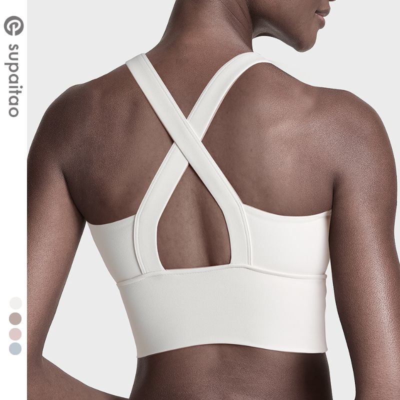 

Clearance Non-Exchangeable Non-Returnable] High Intensity Beauty Back Yoga Vest Outwear Sports Intimates Fitness Bra Shockproof Push-up Female S Milky White