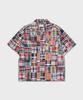 AMFEAST Archive Piece Open Collar Shirt Red Patchwork