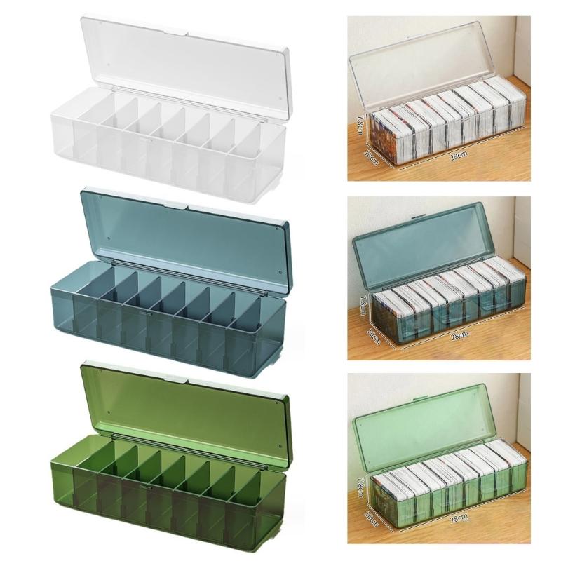 Plastic Card Divider Box Playing Card Storage Box Clear Card Deck Case Organizers Trading Card Collection Card Box