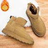 Snow boots winter piled thickened warm cotton shoes integrated waterproof and non-slip large size platform bread shoes