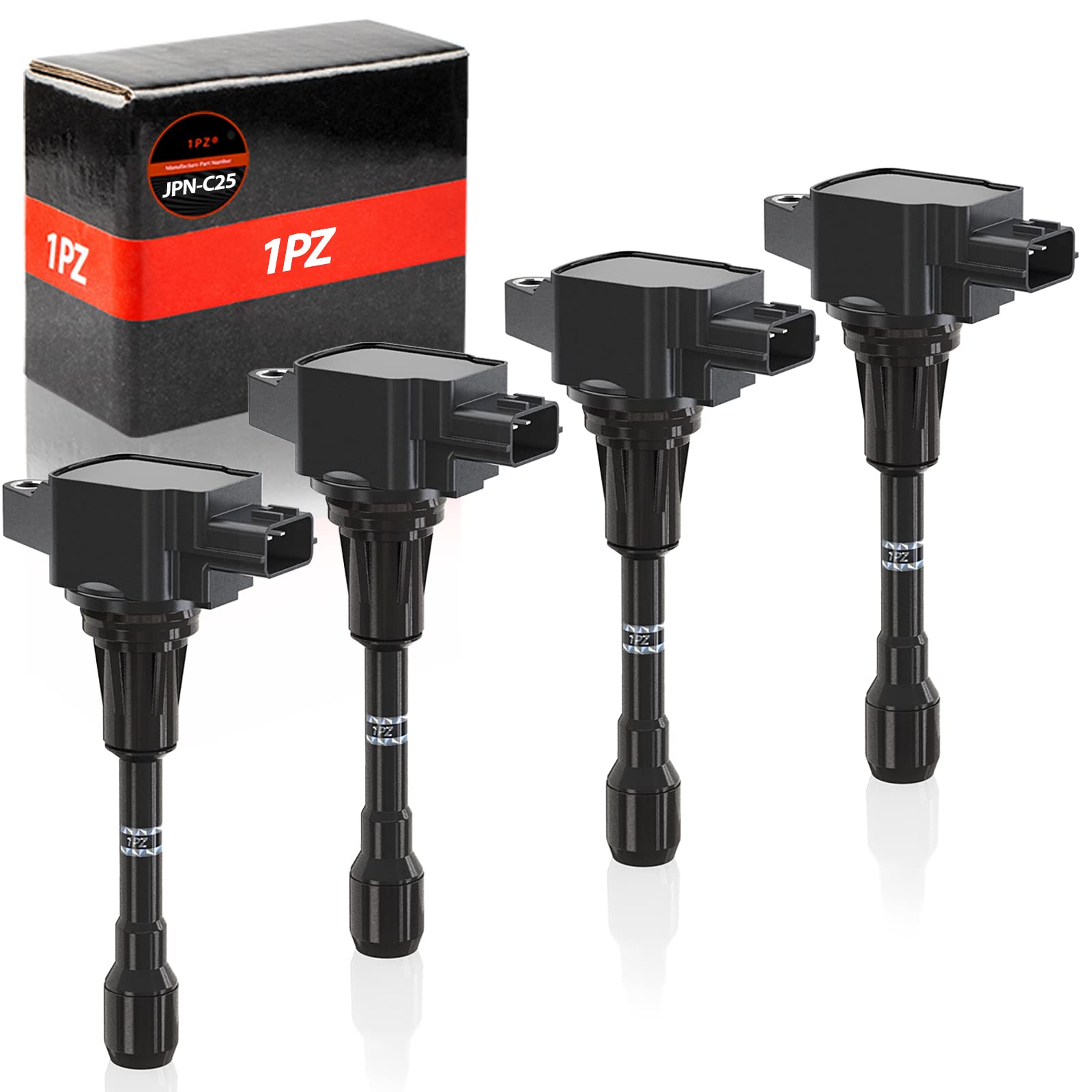 

Комплект из 4 катушек зажигания 1PZ для Toyota Serena C25 CC25 NC25 T31 NT31 Lafesta B30 Elgrand Совместимый двигатель Ремонт JPN-C25 3-контактный (22448-JA00C,