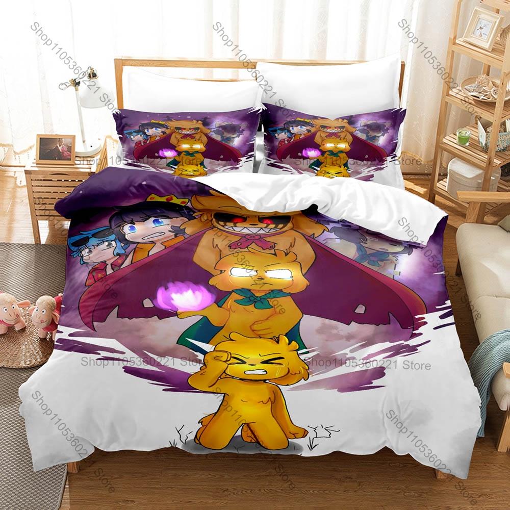 Personality Popular Spanish Gamer Mikecrack Bedding Set New Printed Duvet Cover Set Soft Microfiber Bed Linen for Fans Bedroom