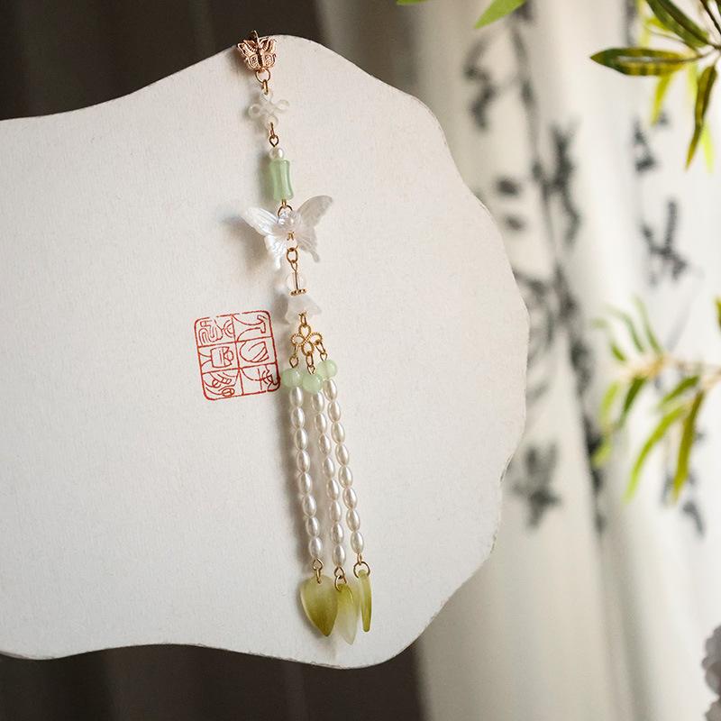 

Весенний небольшой свежий чонсам пресс-планка чайная одежда ханьфу ретро темперамент аксессуары длинная кисточка кулон пресс-планка брошь универсальный