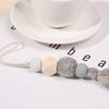 Aromatherapy Auto Rear View Mirror Pendants Tassel Natural Wood Silicone Felt Beads Car Hanging Ornaments Perfume Diffuser