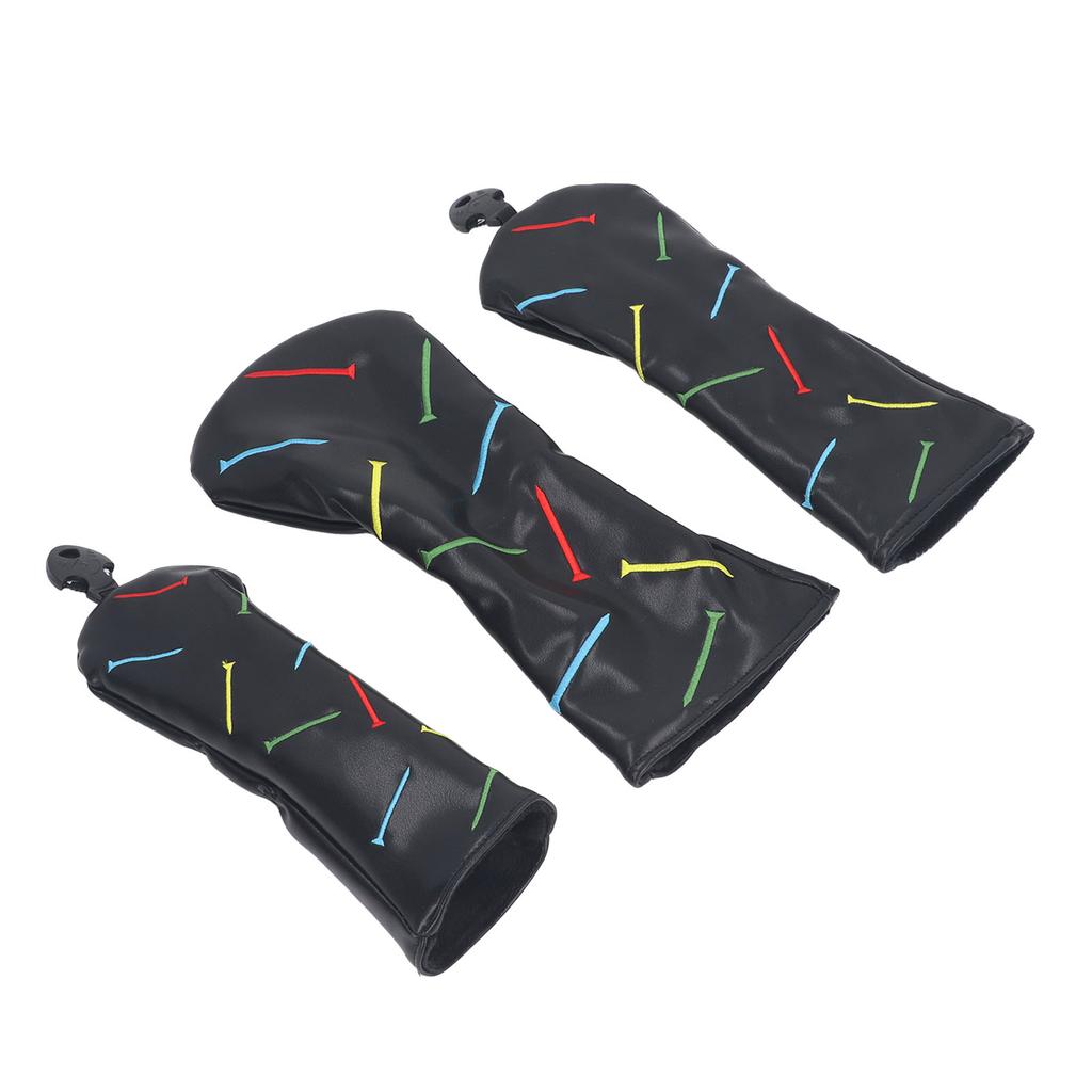 Huse pentru Capul Cluburilor de Golf Piele PU Impermeabilă Huse Protectoare pentru Capul Cluburilor de Golf cu Etichetă cu Număr 3 buc