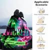 1PC Custom Name Fantasy Adventure flannel blanket versatile,all-season throw suitable for the living room,bedroom,camping,travel,and gift