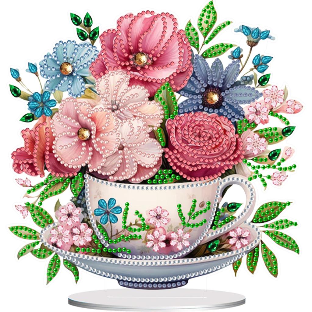 Acrylic Special Shape Butterfly Table Top Diamond Painting Ornament Kits Diamond Painting Desktop Decors for Home Office Decor