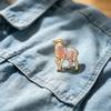 2027 Chinese Zodiac Sheep Brooch Unisex Curly Sheep Pin for Party Office Outfit New Year Souvenir Gift